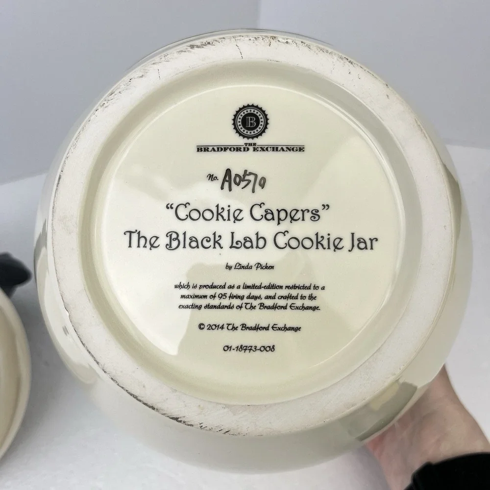 Bradford Exchange Rare Black Lab Cookie Jar Labrador Retriever Limited‎ 2014